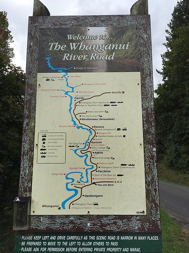 Whanganui River Road map