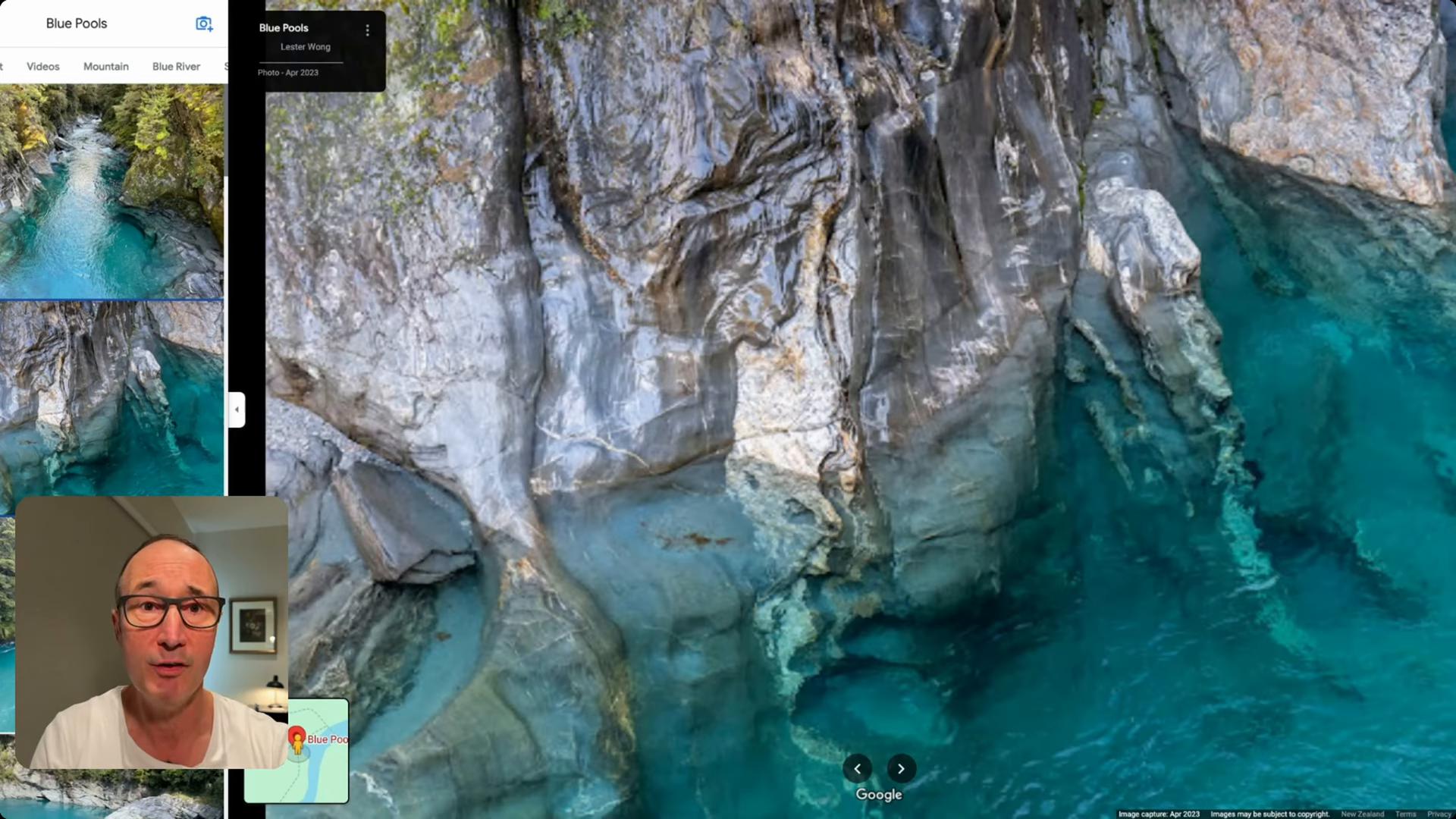 Blue Lake Pool walk along the route from Wanaka to Franz Josef