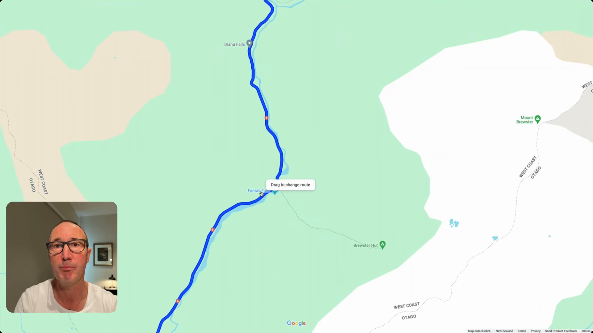 Scenic drive from Wanaka to Franz Josef - Stop at Fantail Falls